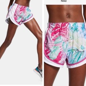 Nike Dry Fit Tropical Printed Lined Running Shorts Size XS